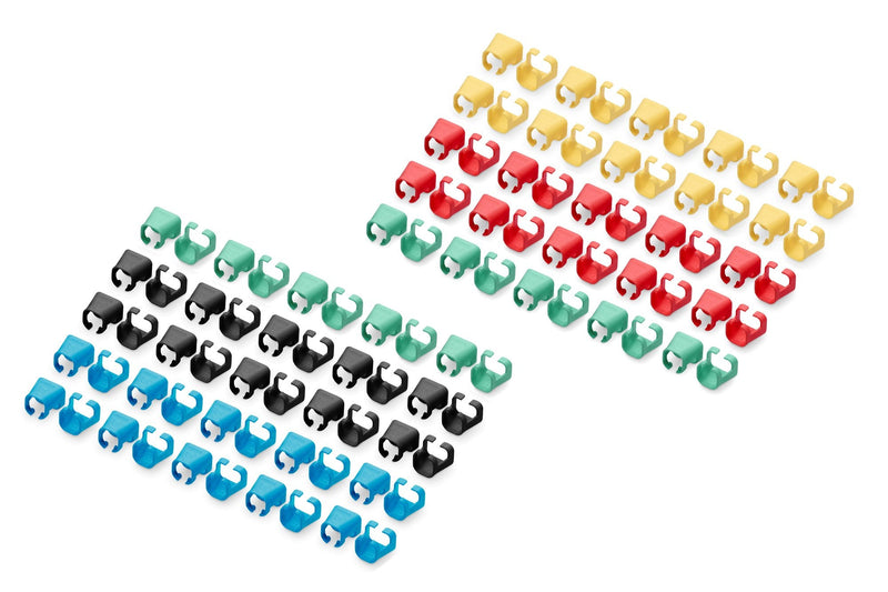 Digitus Clips Colours Cables Connection - Mixtos (20 Units Cada Uno), Clip Cables Multicolour 100 Units A-cc