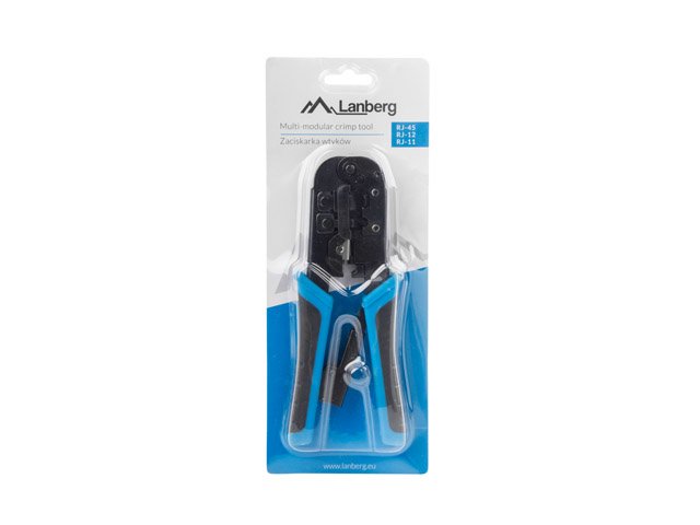 Lanberg Crimpadora NT-0201,PELACABLES, Connectors RJ9/RJ11/RJ12/RJ45,AZUL And Black