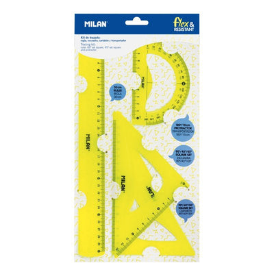 Milan Kit 4 Reglas Flex&resistant Yellow Translucido — image 1
