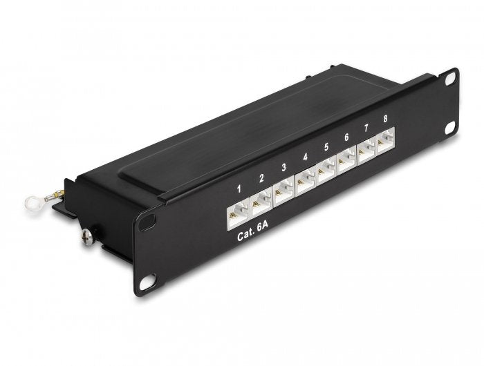 Delock 10? Patchpanel 8 Port CAT.6A 1 He Black
