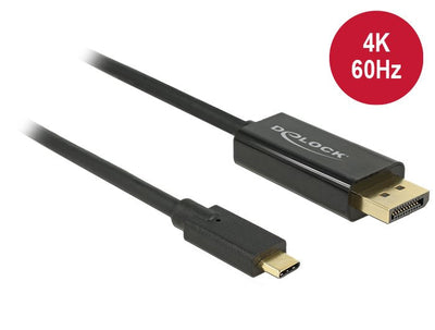 Delock 85256 USB Cable Type-c - DisplayPort M/M 4K 60 HZ 2M Black — image 1