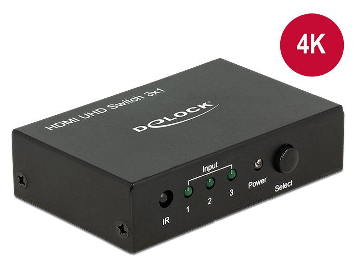 Delock 18683 Switch 3 X HDMI In 1 X HDMI Out 4K