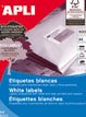 Apli Labels Adhesivas 64,6X33,8MM Inkjet/Láser C/Rectos 24 X 500H White