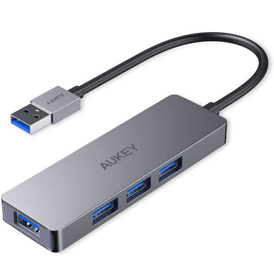 Aukey CB-H36 Aluminium Hub USB-A Ultra Slim 4IN1 4x USB 3.0 5Gbps — image 1