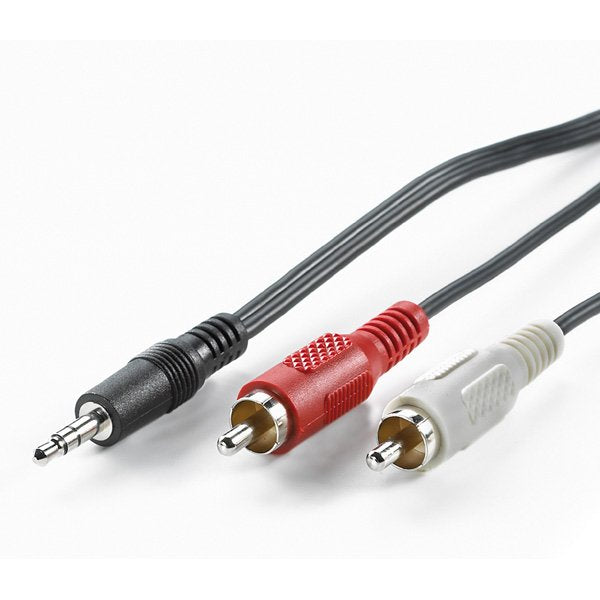 Value 3.5MM (m) - Cinch (2X M) Cable 1.5M Cable Audio 1,5M 3,5MM 2 X Rca Black