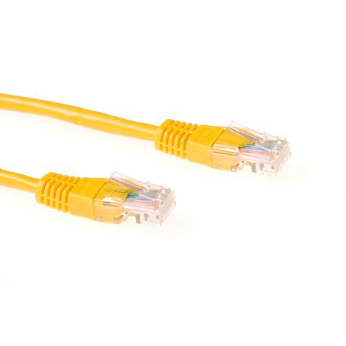 Yellow 10 Meter U UTP CAT.5E Patch Cable With RJ45 Connectors