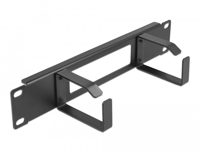 Delock 10 Gestión Cables With Opening And 2 Stands 1 U Black