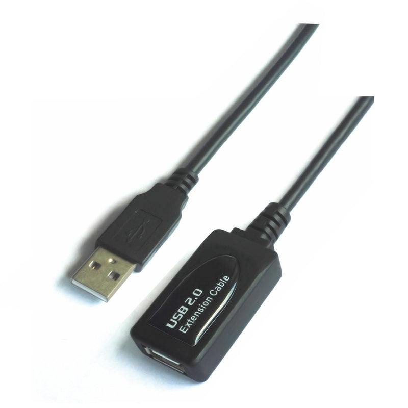 Aisens Cable Extension USB 2.0 With Amplifier - Type a Male a Female - 10M - Black