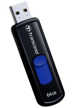 Transcend USB Flash Drive Jetflash Elite Jetflash 760, 64GB USB Type a 3.2 Gen 1 (3.1 Gen 1) Black Blue — image 1
