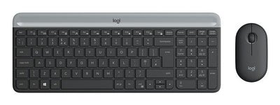 Logitech Slim Wireless Combo MK470 Set Of Keyboard And Wireless Mouse 2.4GHZ French Graphite — image 1