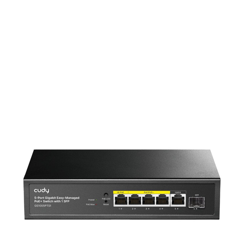 Cudy Switch 5-PORT Gigabit PoE + Switch With 1 Sfp Port 120W
