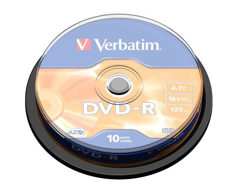 Verbatim Dvd-r 4.7GB 16X Tarrina 10 43523