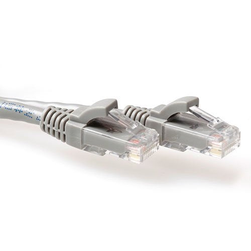 Grey 25 Meter U UTP CAT.6 Patch Cable Snagless With RJ45 Connectors