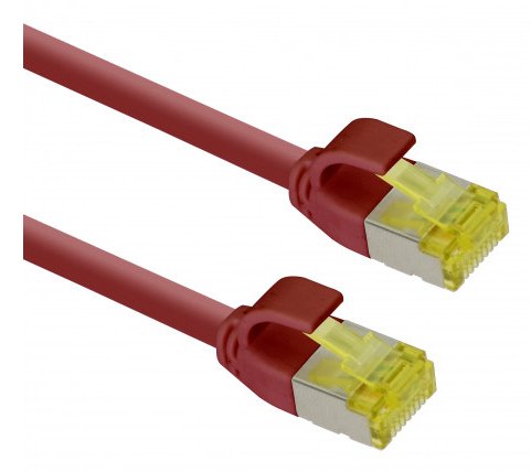 Helos Ultra Slim Network Cable S/FTP CAT.6A Red 5,0M