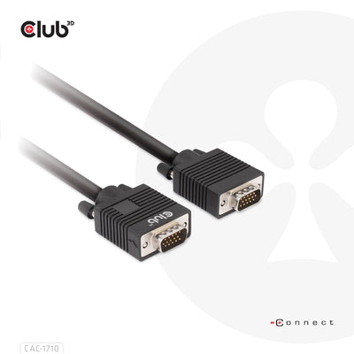 CLUB3D Cable VGA 10M M/M Retail — image 1