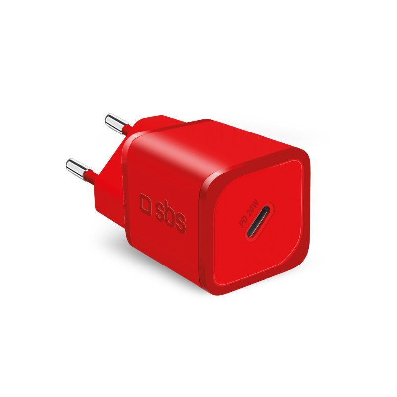 Sbs Mini Charger GaN USB-C Pd 20W Red