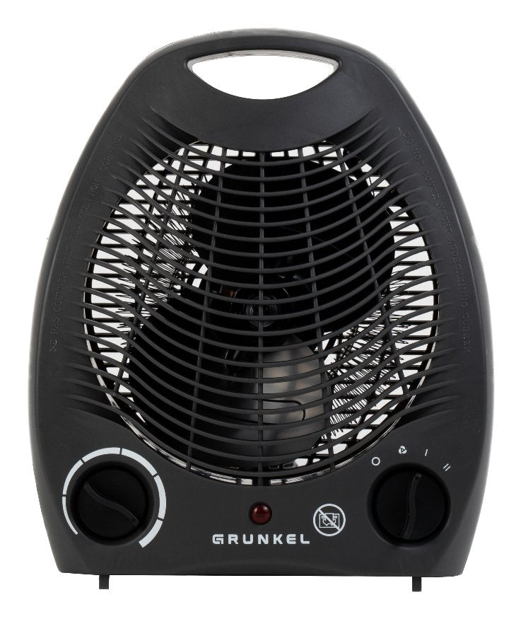 Grunkel Heater With 2 Niveles Power And Handle Black
