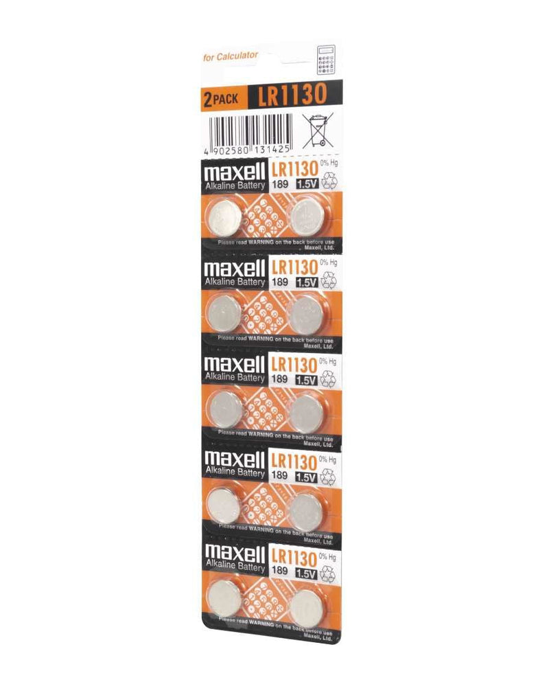 Maxell Pack 10 Batteries Alcalinas Button LR1130 1.5V