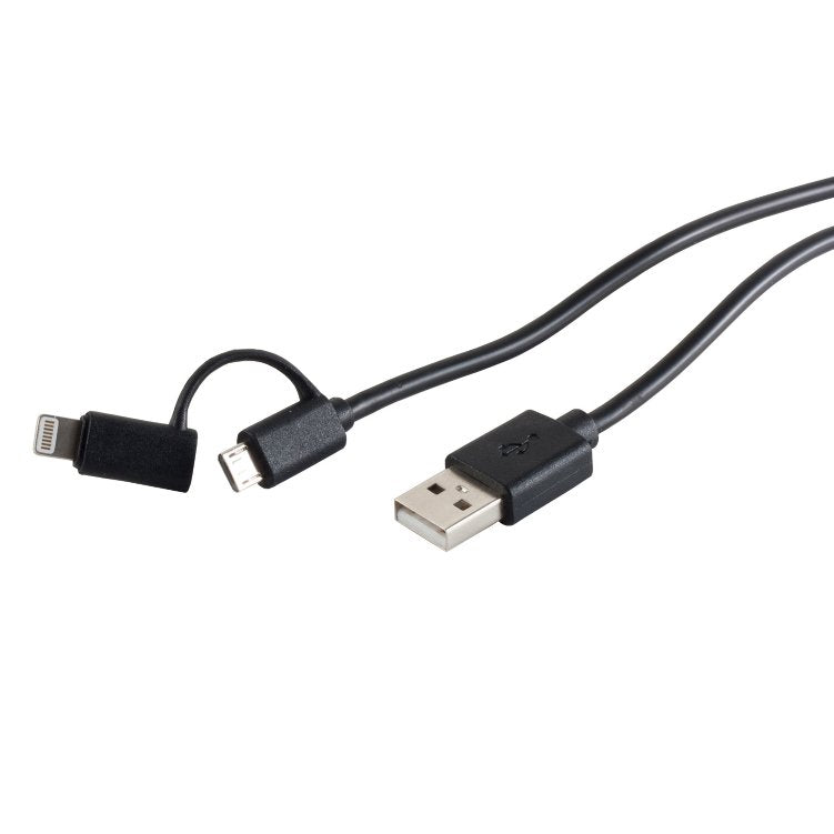 Cable S-conn 14-14025 Connector Lightning 1M Black