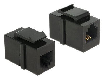 Delock Connector Keystone RJ12 CAT3 Black — image 1
