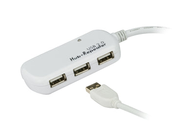 Aten Cable Concentrador Extensión Activa USB 2.0, UE2120H, USB Am a 4X Af, 12M — image 1