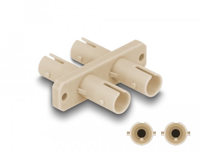Delock 87935 Adapter Fibre Optic St/St 1 Pieces Beige