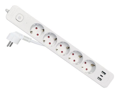 Equip Power Strip 245555 Base Múltiple 2,5M 5 Salidas AC Indoor White — image 1