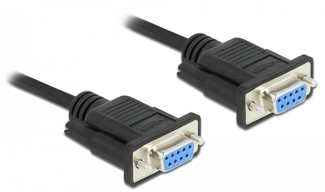 Delock Cable Serie Nullmodem D-SUB9 0,5M Bu With St-carcasa