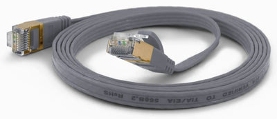 Wantecwire FTP, Cable Ultra-slim CAT.6A, Q 1.6X6.5MM, Grey Length 0.25M — image 1