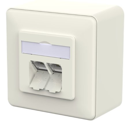 Metz Connect 130D380002-I Socket Power RJ-45 White