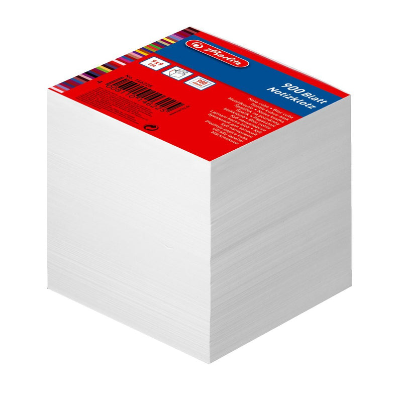 Herlitz Bloc Notas 9X9X9CM 900 Hojas White Pegado