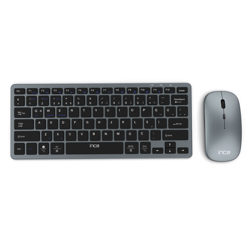 Keyboard German + Mouse Inca IBK-572BT RF Wireless + Bluetooth Black