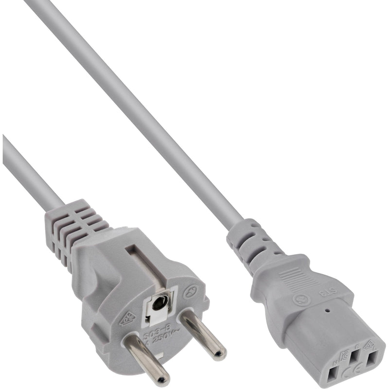Inline Cable Power Type F a Connector IEC Grey 1,5M