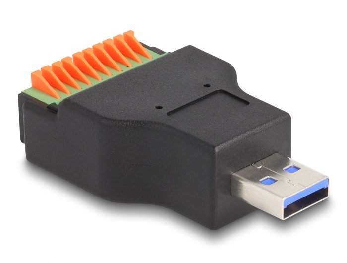Delock USB 3.2 Gen 1 Type a Connector Male a Terminalblock Adapter With Pulsador