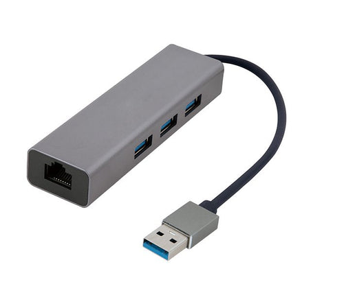 Gembird Adapter Network A-AMU3-LAN-01 USB Am Gigabit With Hub USB 3.0 3 Ports — image 1