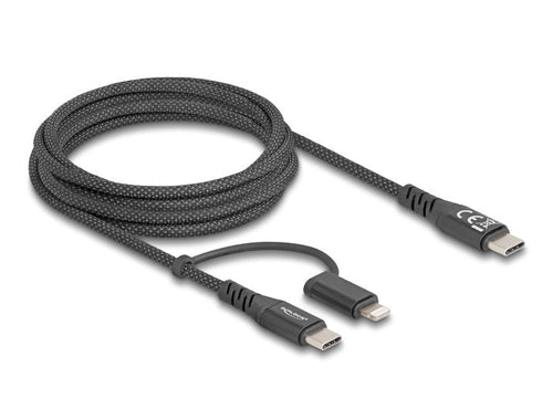 Delock USB Cable 2 1 USB Type-c™ a USB Type-c™ / Lightning™ Iphone™ And Ipad™ 2M Mfi 60W — image 1