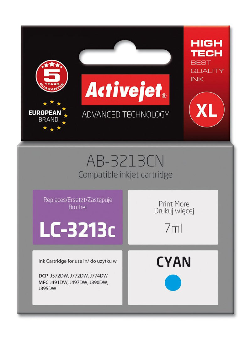 Activejet Ink AB-3213CN Printers Brother, Spare Part Brother LC3213C Supreme 7ML Blue