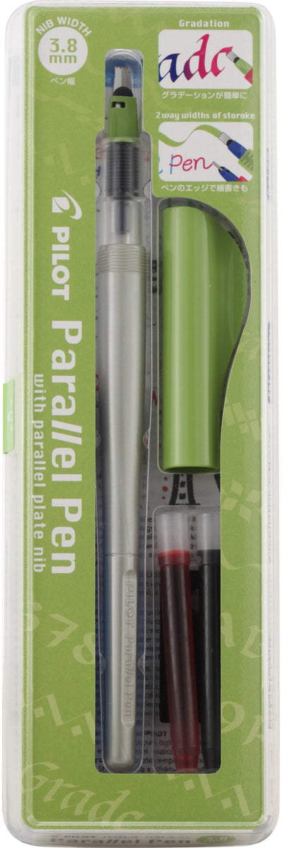 Pilot Pack Pluma Estilografica Parallel Pen 3.8MM - Punta Steel - Trazo 3.8MM - 2 Recargas, Kit Cleaning Indoo — image 1