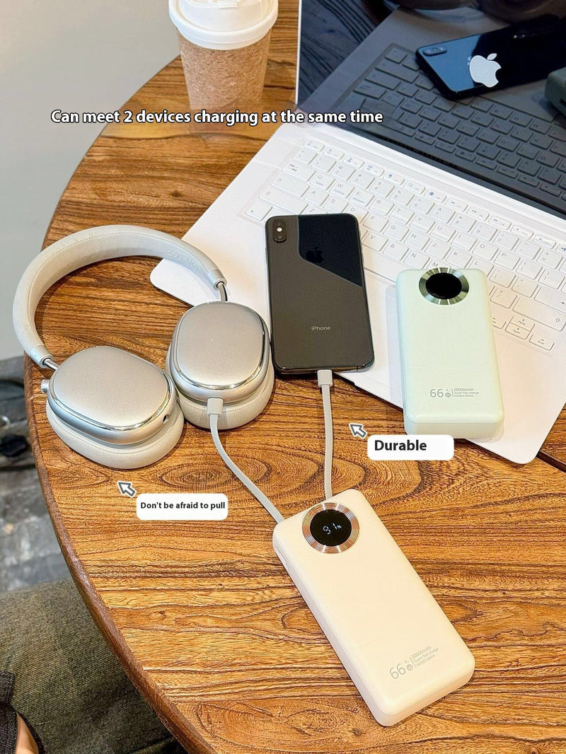 PD Fast Charge Power Bank 66W Super Comes With Charging Cable