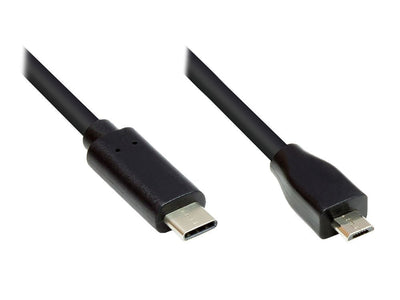 Cable Alcasa GC-M0122 USB 1M USB 2.0 USB C Micro-usb B Black — image 1