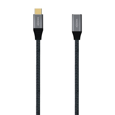 Aisens Cable Alargador USB 3.1 Type-c 20Gbps 5A 100W USB Type-c Male USB Type-c Female 1M Grey — image 1