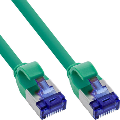 Inline® Network Cable Slim, CAT.6A, S/FTP, Tpe (lszh) Flexible, PoE, Green, 30M — image 1