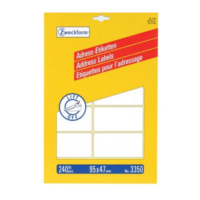 Avery Zweckform Labels Dirección 95,0 X 47,0MM, White — image 1