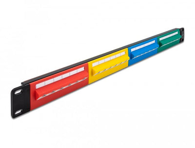 Delock 19 Patchpanel 24 Port CAT.5E 1 He Farbig — image 1