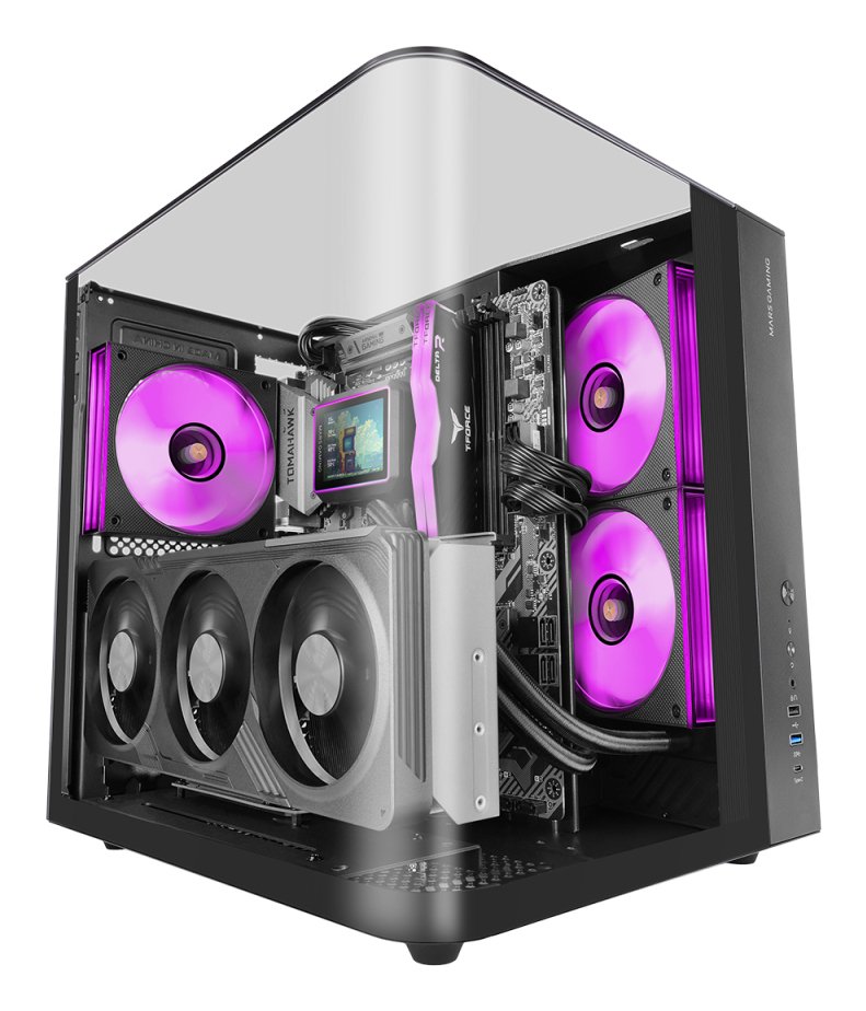 Mars Gaming Box Semitorre ATX Mc-infinio Lite ARGB Black Box ATX / 1X3.5' HDD + 3X2.5' SSD / 2XARGB /1x USB 3.