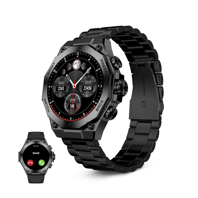 Ksix Smartwatch Titanium - Ritmo Cardiaco - Control Sueñ Or - Colour Black