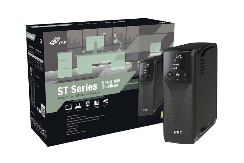 Fsp UPS St 1200 Tower 1200VA 720W RJ45 Ausgang 4X Schuko
