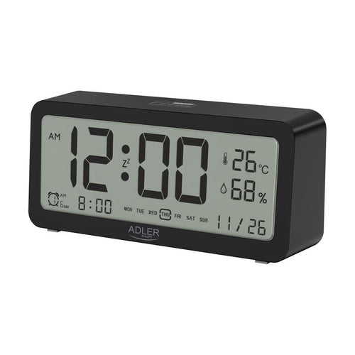 Adler Ad 1195B Alarm Clock, Battery Operated, Black — image 1