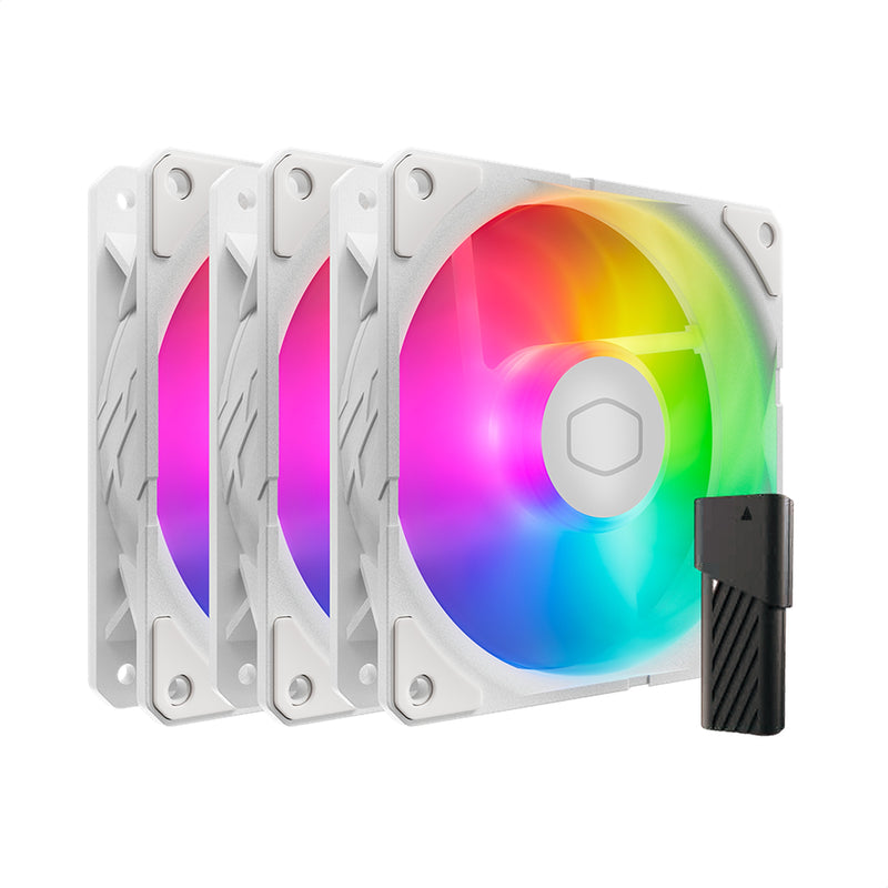 Cooler Master Kit 3 Kit 3 Ventiladoresres Sickleflow Edge 120 ARGB 120MM (690~2500RPM, Pwm), Tall Flujo Air (7