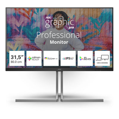 AOC Monitor 32 U32U3CV LED Black — image 1